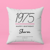 Thumbnail 3 - Personalised Classy 50th Birthday Year Cushion