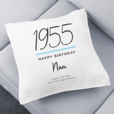 Thumbnail 1 - Classy 70th Birthday Year Personalised Cushion