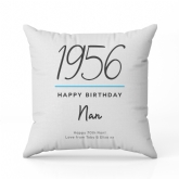Thumbnail 9 - Classy 70th Birthday Year Personalised Cushion