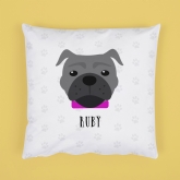 Thumbnail 4 - Personalised Staffordshire Bull Terrier Dog Cushion