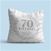 Thumbnail 2 - Personalised 70th Birthday Cushion