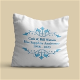 Thumbnail 4 - Personalised Blue Sapphire Anniversary Cushion
