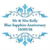 Thumbnail 5 - Personalised Blue Sapphire Anniversary Cushion