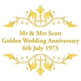 Thumbnail 5 - Personalised Golden Anniversary Cushion