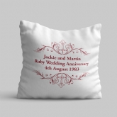 Thumbnail 2 - Personalised Ruby Anniversary Cushion