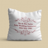 Thumbnail 3 - Personalised Ruby Anniversary Cushion