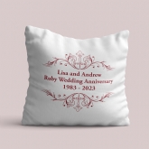 Thumbnail 4 - Personalised Ruby Anniversary Cushion
