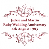 Thumbnail 5 - Personalised Ruby Anniversary Cushion
