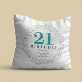 Thumbnail 2 - Personalised 21st Birthday Cushion