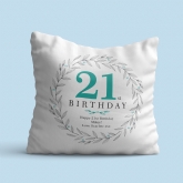 Thumbnail 3 - Personalised 21st Birthday Cushion
