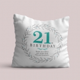 Thumbnail 4 - Personalised 21st Birthday Cushion