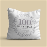 Thumbnail 2 - Personalised 100th Birthday Cushion