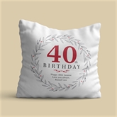 Thumbnail 2 - Personalised 40th Birthday Cushion