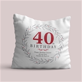 Thumbnail 4 - Personalised 40th Birthday Cushion