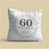 Thumbnail 4 - Personalised 60th Birthday Cushion