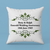 Thumbnail 2 - Personalised Emerald Anniversary Cushion