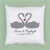 Thumbnail 3 - Personalised Romantic Swans Cushion