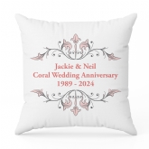 Thumbnail 5 - Personalised Coral Anniversary Cushion