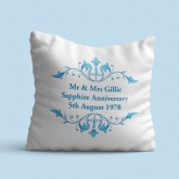 Thumbnail 2 - Personalised Sapphire Anniversary Cushion