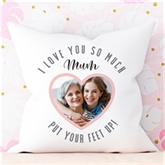 Thumbnail 1 - Personalised Best Mum Ever Heart Photo Cushion