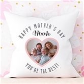 Thumbnail 3 - Personalised Best Mum Ever Heart Photo Cushion