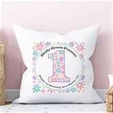 Thumbnail 1 - Personalised Girls 1st Birthday Cushion