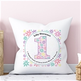 Thumbnail 2 - Personalised Girls 1st Birthday Cushion