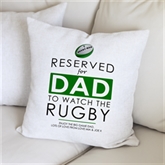 Thumbnail 1 - Personalised Reserved For Dad Rugby Cushion