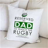 Thumbnail 2 - Personalised Reserved For Dad Rugby Cushion