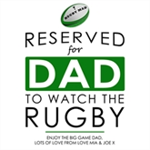 Thumbnail 3 - Personalised Reserved For Dad Rugby Cushion
