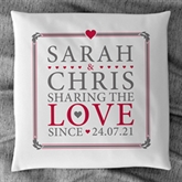Thumbnail 1 - Personalised Sharing The Love Since Cushion