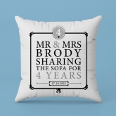 Thumbnail 2 - Personalised 4th Anniversary Sharing The Sofa Cushion