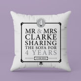 Thumbnail 4 - Personalised 4th Anniversary Sharing The Sofa Cushion