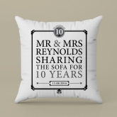 Thumbnail 3 - Personalised 10th Anniversary Sharing The Sofa Cushion