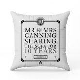 Thumbnail 5 - Personalised 10th Anniversary Sharing The Sofa Cushion