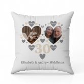Thumbnail 2 - Personalised Then and Now Pearl Anniversary Photo Cushion