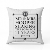 Thumbnail 5 - Personalised 11th Anniversary Sharing The Sofa Cushion