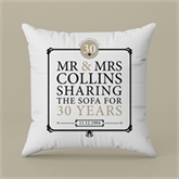 Thumbnail 3 - Personalised 30th (Pearl) Anniversary Sharing the Sofa Cushion