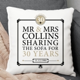 Thumbnail 1 - Personalised 30th (Pearl) Anniversary Sharing the Sofa Cushion
