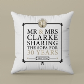 Thumbnail 2 - Personalised 30th (Pearl) Anniversary Sharing the Sofa Cushion