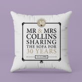 Thumbnail 4 - Personalised 30th (Pearl) Anniversary Sharing the Sofa Cushion
