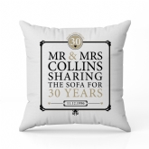Thumbnail 5 - Personalised 30th (Pearl) Anniversary Sharing the Sofa Cushion