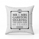 Thumbnail 5 - Personalised 60th (Diamond) Anniversary Sharing the Sofa Cushion