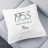 Thumbnail 1 - Classy 70th Birthday Year Personalised Cushion