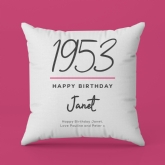 Thumbnail 2 - Classy 70th Birthday Year Personalised Cushion