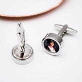 Thumbnail 1 - Personalised Secret Message Photo Cufflinks