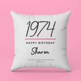 Thumbnail 3 - Personalised Classy 50th Birthday Year Cushion