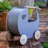 Thumbnail 1 - Wooden Doll Pram Push Along Toys