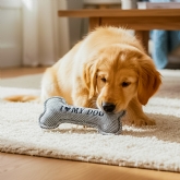 Thumbnail 1 - "I Love My Dog" Squeaky Bone Dog Toy