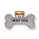 Thumbnail 2 - "I Love My Dog" Squeaky Bone Dog Toy